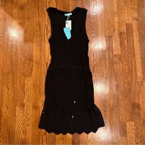 NWT Melissa Odabash Black Sleeveless Midi Dress Size Large
